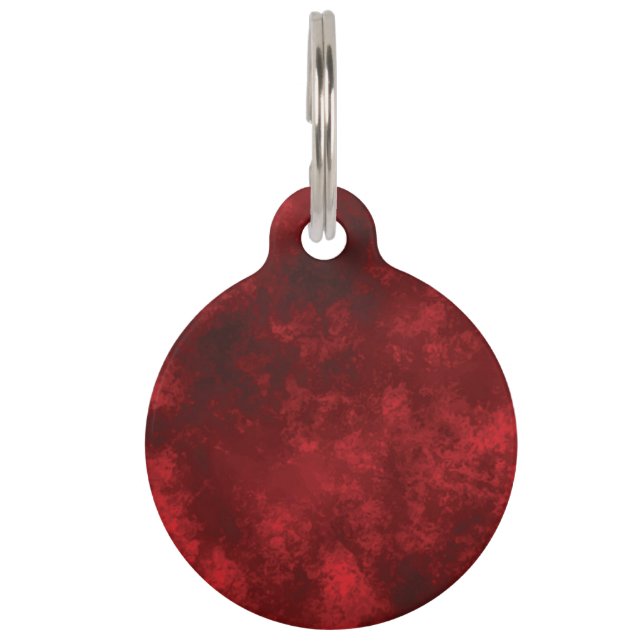 MÉDAILLON POUR ANIMAUX ÉTIQUETTE D'IDENTIFICATION DE CHIEN ROUGE À PERSON (Devant)