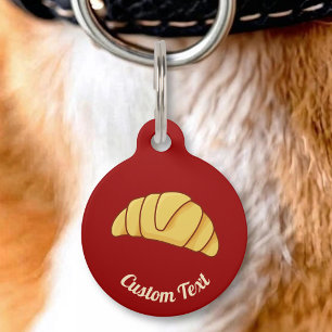 Médaillon Pour Animaux Étiquette d'identification de croissant