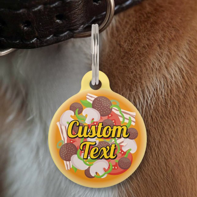Médaillon Pour Animaux Étiquette d'identification de Pizza Pet (Créateur téléchargé)