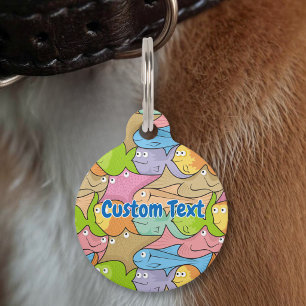 Médaillon Pour Animaux Étiquette d'identification de poisson en cartoon