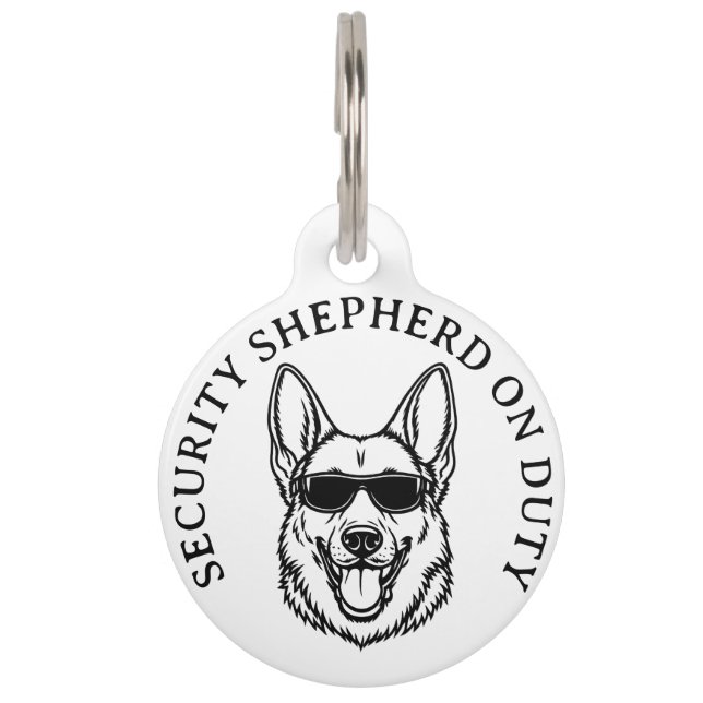 Médaillon Pour Animaux Étiquette d'identification de sécurité pour Berger (Devant)