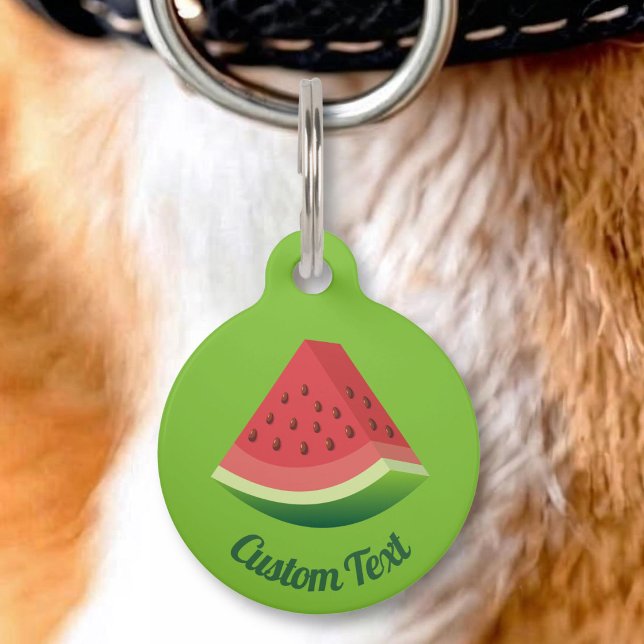 Médaillon Pour Animaux Étiquette d'identification de tranche de pastèque (Créateur téléchargé)