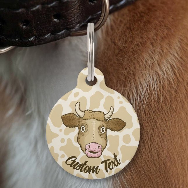 Médaillon Pour Animaux Étiquette d'identification de vache surprise (Créateur téléchargé)