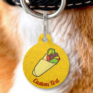Médaillon Pour Animaux Étiquette d'identification de wrap sandwich tortil
