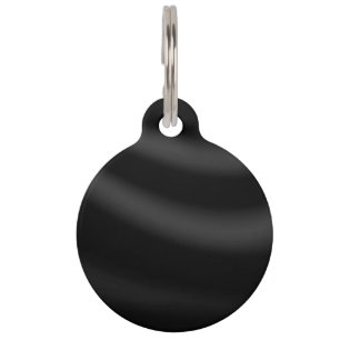 MÉDAILLON POUR ANIMAUX ÉTIQUETTE D'IDENTIFICATION PERSONNALISÉE NOIRE POU