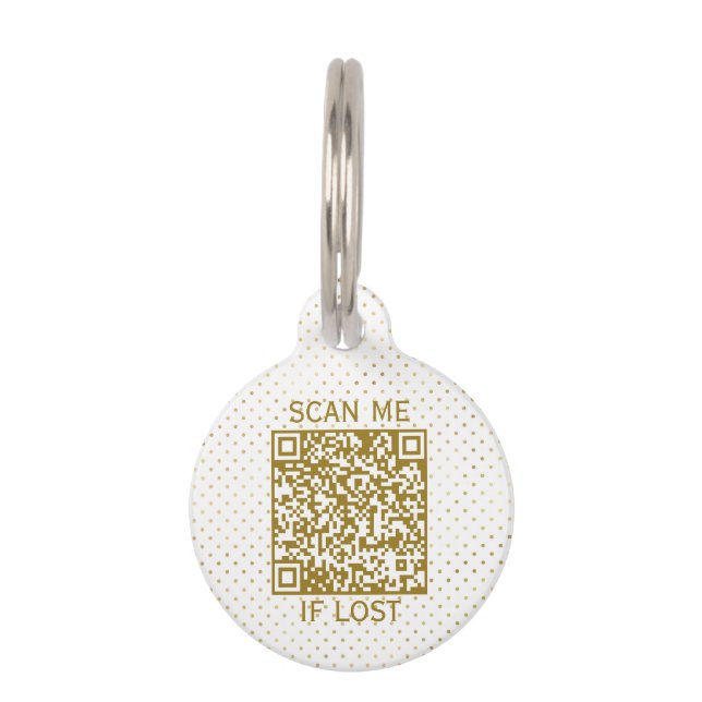 Médaillon Pour Animaux Étiquette d'identification personnalisée QR Code à (Devant)