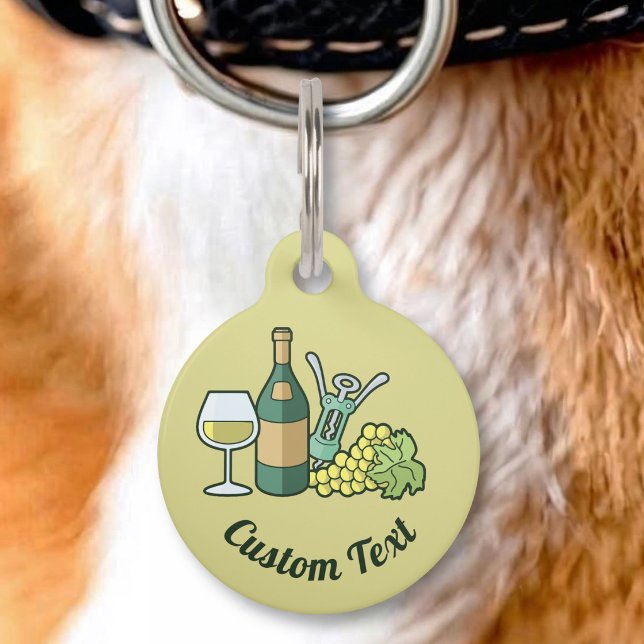 Médaillon Pour Animaux Étiquette d'identification pour vin blanc (Créateur téléchargé)