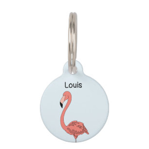 Médaillon Pour Animaux Étiquette d'un Flamant rose amusant