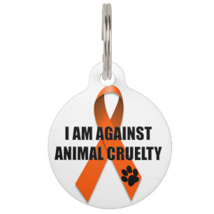 Médaillon Pour Animaux Étiquette Je suis contre la cruauté envers les ani