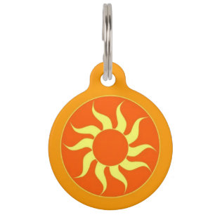 Médaillon Pour Animaux Étiquette orange d'identification d'animal
