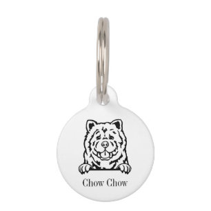 Médaillon Pour Animaux Étiquette personnalisée avec nom pour chien Chow C