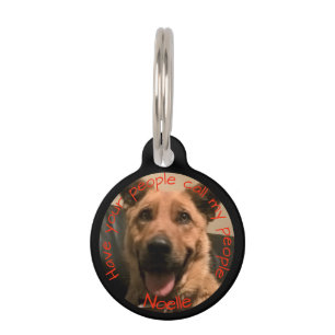 Médaillon Pour Animaux Étiquette personnalisée de photo d'animal famili