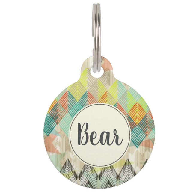Médaillon Pour Animaux Étiquette personnalisée d'identification d'animal (Devant)