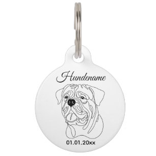 Médaillon Pour Animaux Étiquette personnalisée Dogue de Bordeaux en ligne