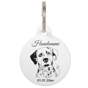Médaillon Pour Animaux Étiquette personnalisée en ligne minimaliste pour