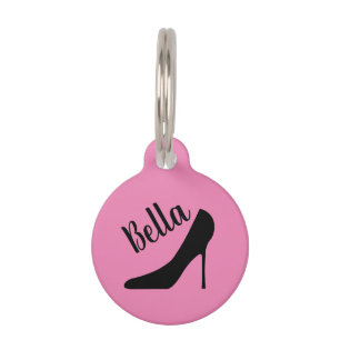 Médaillon Pour Animaux Étiquette personnalisée rose pour petite chienne o