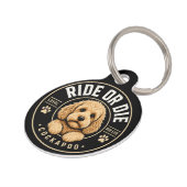 Médaillon Pour Animaux Étiquette pour Cockapoo « Ride or Die » (Côté )