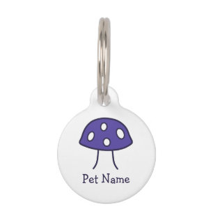 Médaillon Pour Animaux Étiquette pourpre d'animal familier de champignon