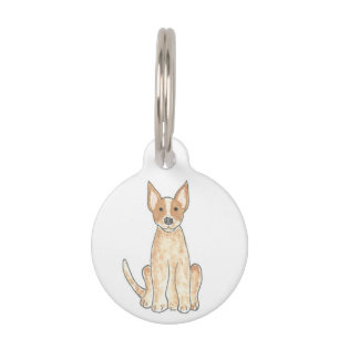 Médaillon Pour Animaux Étiquette rouge d'identification d'animal familier