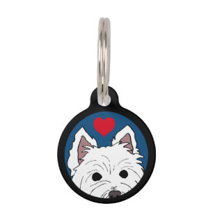 Médaillon Pour Animaux Étiquette Westie de Pékin avec animal de compagnie