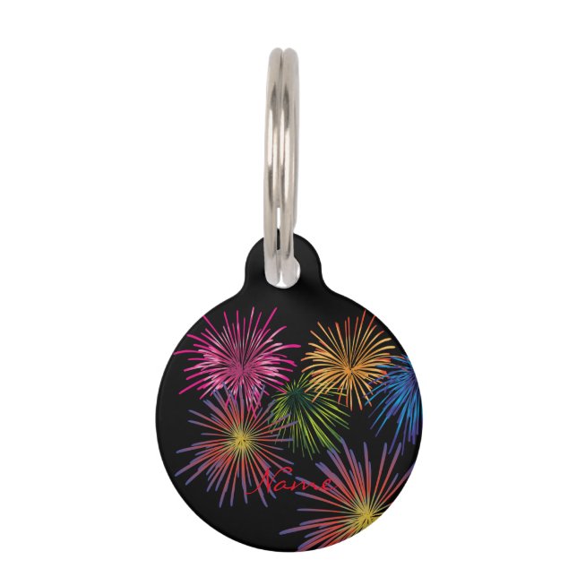 Médaillon Pour Animaux Explosion de feux d'artifice Thunder_Cove (Dos)