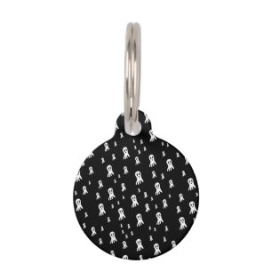 Médaillon Pour Animaux Fantômes d'Halloween foncé