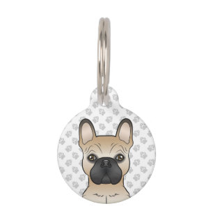 Médaillon Pour Animaux Faon avec masque noir Bouledogue français et infor