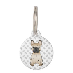 Médaillon Pour Animaux Faon avec masque noir Bouledogue français et infor