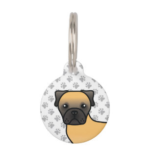 Médaillon Pour Animaux Faon Bouledogue Cute Chien de Dessin Animé & Infos