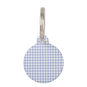 Médaillon Pour Animaux Faye & Lauren En vichy Bleu
