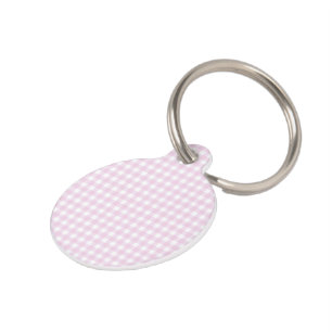 Médaillon Pour Animaux Faye & Lauren En vichy rose