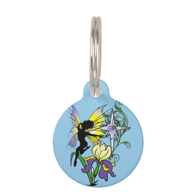 Médaillon Pour Animaux Fée Iris Ombre (Devant)