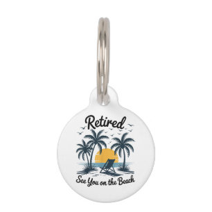Médaillon Pour Animaux Fête Été Retraité À Vous Sur La Plage