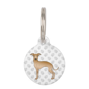 Médaillon Pour Animaux Fête Italien Greyhound mignon Dessin Chien debout