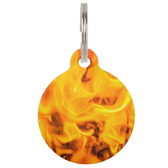 Médaillon Pour Animaux Feu et flammes (Devant)