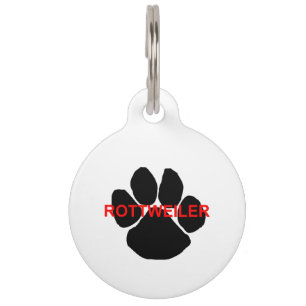 Médaillon Pour Animaux feuille de nom rottweiler