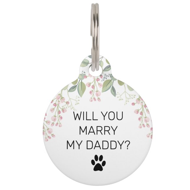 Médaillon Pour Animaux Feuilles d'eucalyptus et texte amusant (Devant)