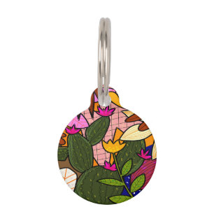 Médaillon Pour Animaux feuilles tropicaux Abstraits et fleurs