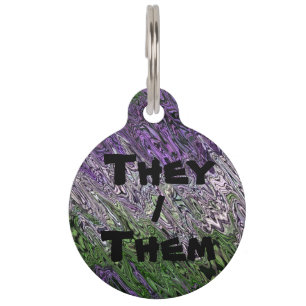 Médaillon Pour Animaux Fièrement Groovy Funky Trippy Genderqueer