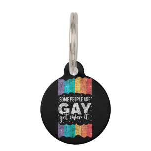 Médaillon Pour Animaux Fierté LGBT arc-en-ciel vintage Certaines personne