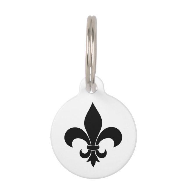 Médaillon Pour Animaux Fleur de lis Motif Classic (Devant)