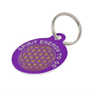 Médaillon Pour Animaux Fleur de vie - énergie spirituelle pour aller
