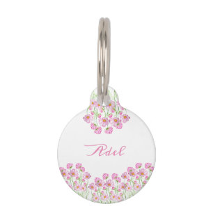 Médaillon Pour Animaux Fleurs d'aquarelle mignonne Cosmeas Café à deux to