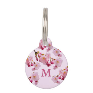 Médaillon Pour Animaux Fleurs de printemps en fleurs de cerisier rose Mon
