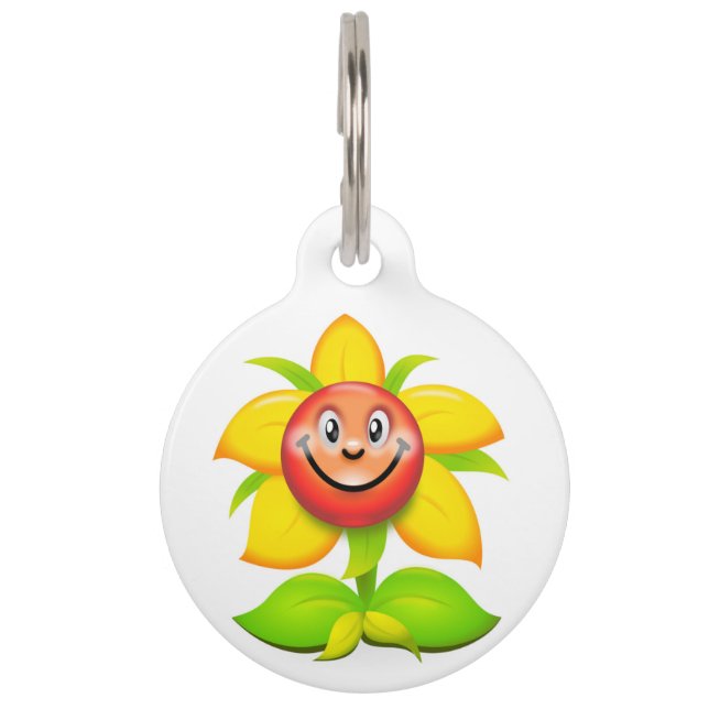 MÉDAILLON POUR ANIMAUX FLEURS DE VISAGE (Devant)