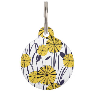 Médaillon Pour Animaux Fleurs jaunes
