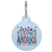Fleurs sauvages patriotiques américaines Quatre ju