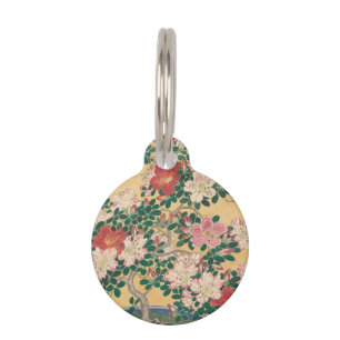 Médaillon Pour Animaux Fleurs vintages Azalea Peinture japonaise
