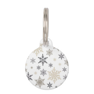Médaillon Pour Animaux flocons de neige vintages modernes