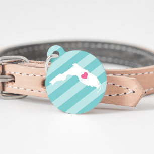 Médaillon Pour Animaux Florida Heart